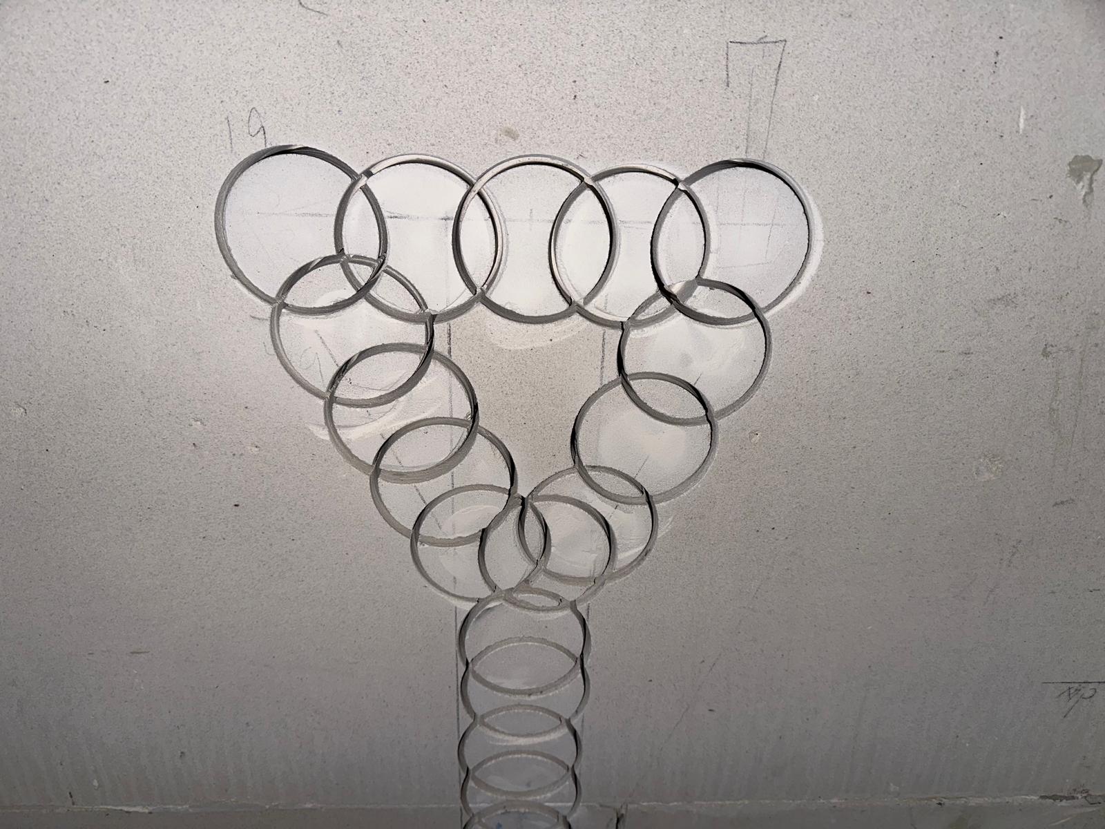Overlappende boringen T-patroon