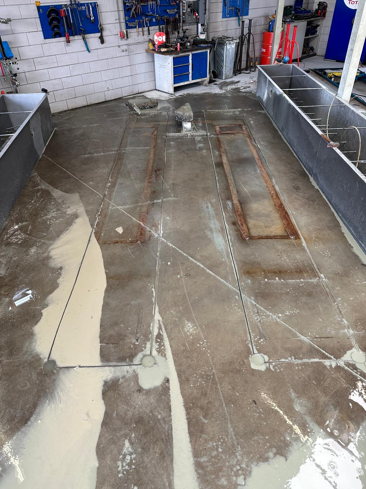 Zaagsneden in garagevloer betonzagen
